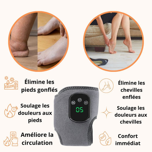 Masseur de pieds et de chevilles sans fil(Fonction triple thérapie)