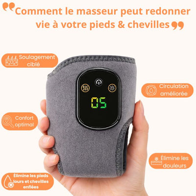 Masseur de pieds et de chevilles sans fil(Fonction triple thérapie)